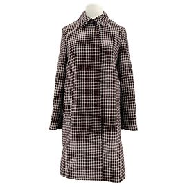 Autre Marque LAURA URBINATI Three-tone check wool coat Black Black