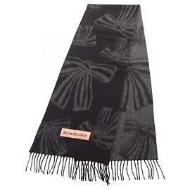 Sciarpa in cashmere jacquard di Acne Studios Nero Altro