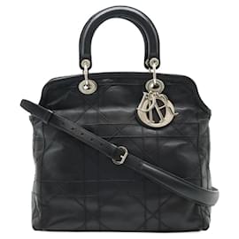 Dior-Christian Dior Granville Leather 2way Bag-Black