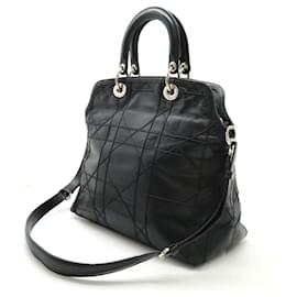 Dior-Christian Dior Granville Leather 2way Bag-Black
