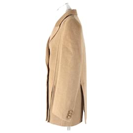 Fendi-Manteau en pois Fendi Camel FF Calligraphy pour femmes-Marron,Marron clair
