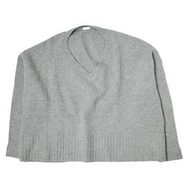 & Other Stories RITO V-Neck Knit Pullover Sweater Gray Brown