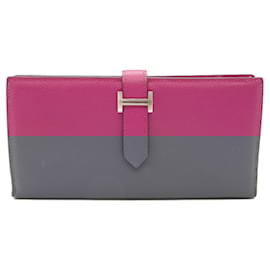 Hermès-Portefeuille Long Epsom Soufflet BEARN d'Hermès-Violet