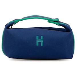 Hermès-Sac à main en coton Bride-a-Brac d'Hermès-Bleu,Autre