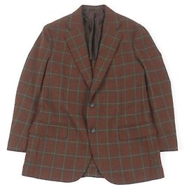 & Other Stories De Petrillo Virgin Wool Check Blazer Brown Brown