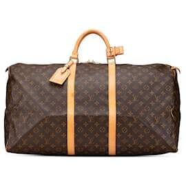 Louis Vuitton-Louis Vuitton Monogram Keepall Travel Bag M41422-Brown,Bronze