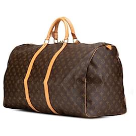Louis Vuitton-Louis Vuitton Monogram Keepall Travel Bag M41422-Brown,Bronze