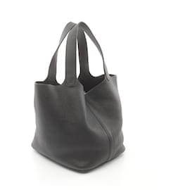 Hermès-Sac à main Hermes Picotin Lock MM en Taurillon Clemence-Noir