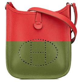 Hermès-Sac à épaule Hermes Evelyne TPM en Epsom-Rouge