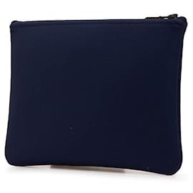 Hermès-Pochette plate Neobain MM en polyamide Hermes-Bleu