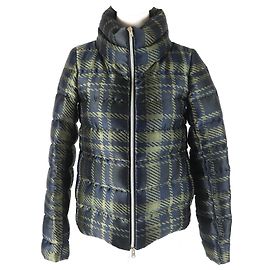 & Other Stories Herno Nylon Check Pattern Down Jacket Women Blue Other