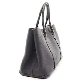 Hermès-Sac tote Hermes Garden Party PM Vache Country-Noir
