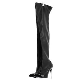 Alexander Mcqueen Botas altas negras de cuero Negro