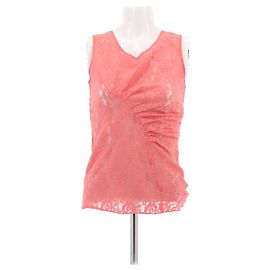 Nina Ricci Top coral de encaje Rosa