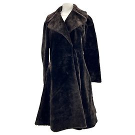 Alaïa Abrigo de shearling Castaño
