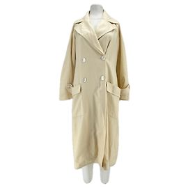 Chanel Woll Trenchcoat weiß Weiß