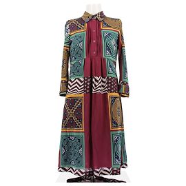 Vestido midi estampado multicolor Etro de viscosa Multicolor