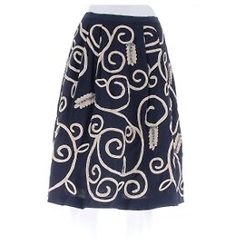 Louis Vuitton Embroidered Navy Blue Viscose Skirt Navy blue