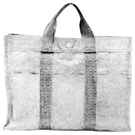Hermès-Sac tote en toile Herline d'Hermès-Noir