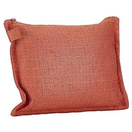 Hermès-Pochette en toile Hermès-Orange