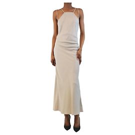 Autre Marque Vestido midi gris con cremallera - talla UK 6 Gris