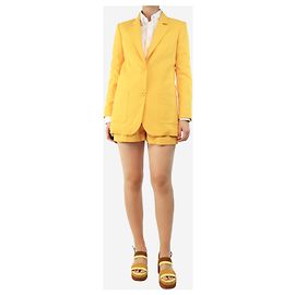 Autre Marque Ensemble blazer jaune et shorts - taille UK 8 Jaune