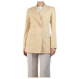Theory Butter double-breasted blazer - size UK 8 Yellow
