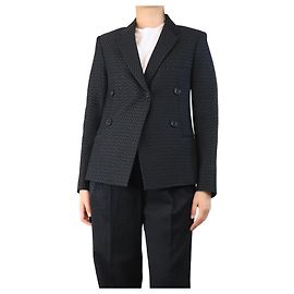 Céline Black textured blazer - size UK 12 Black