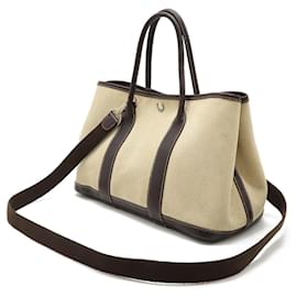 Hermès-Sac Toilash 2way Garden Party d'Hermès-Beige,Marron foncé