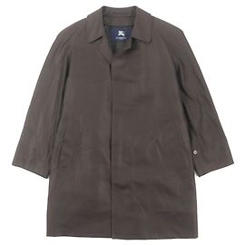 Burberry Wool Silk Blend Dark Brown Coat Other