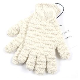 Bottega Veneta Wollstrickhandschuhe M Weiß