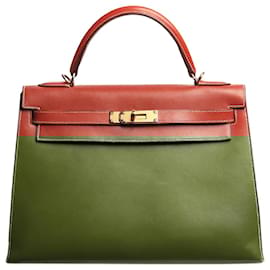 Hermès-Sac Kelly 32 vintage auburn 1993-Marron