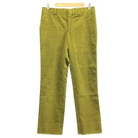 Hermès Pantalones de algodón de pana Hermes Amarillo