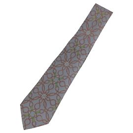 Hermès Tie Silk9cm Grey