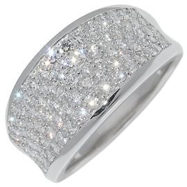 Autre Marque Pt900 Diamantring Silber