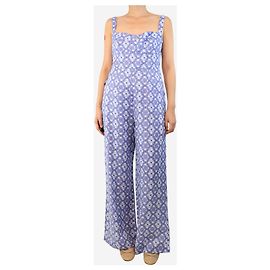 Autre Marque Delphiniums Rachel jumpsuit - size UK 12 Blue