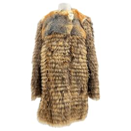 Météo Manteau en fourrure de renard Camel