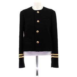 Céline Offiziersjacke aus Kaschmir Schwarz