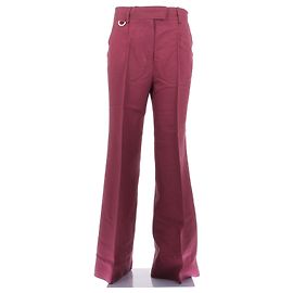 Pantaloni Zimmermann bordeaux in cotone Bordò