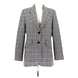 Miu Miu Grey Wool Plaid Blazer Grey