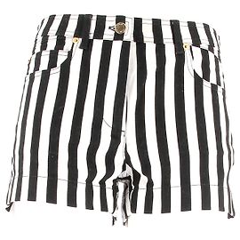 Louis Vuitton Short de denim a rayas Negro