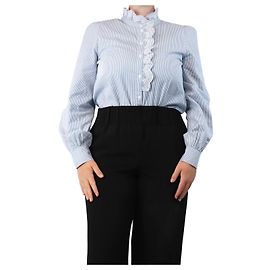 SéZane Camicia a righe blu e bianca - taglia UK 12 Blu