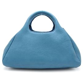 & Other Stories HIROFU Leather Handbag Blue Blue