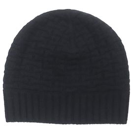 & Other Stories HERMES Cashmere H-Pattern Beanie Hat Black M Black