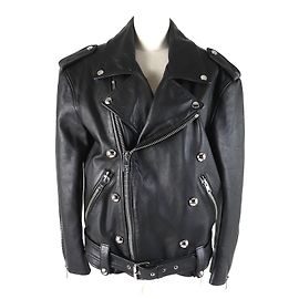 Céline Celine Loose Biker Jacket Leather Black 34 Other