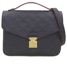 Bolsa Louis Vuitton Monogram Empreinte Pochette Metis MM M44071 Azul Outro