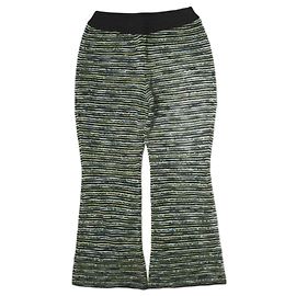 Autre Marque Ray BEAMS Mixed Border Knit Pants Black Other