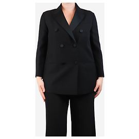 Valentino Schwarze Doppelreiherjacke - Größe UK 12 Schwarz