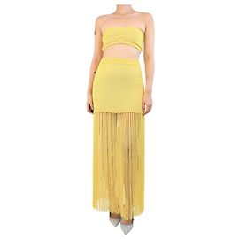 Casablanca Ensemble haut et jupe texturé jaune - taille S Jaune