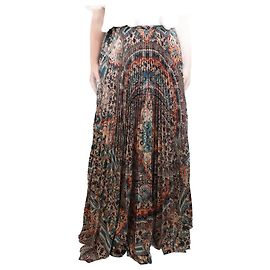 Etro Multicolour pleated maxi skirt - size UK 14 Multiple colors